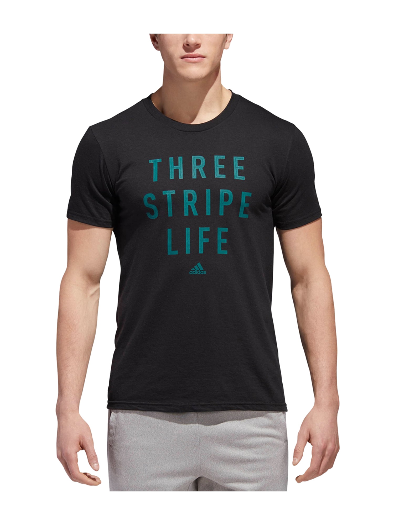adidas 3 stripe life shirt