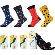 Funky Jazzy Dress Crew Socks For Both Men and Women 4 Pack