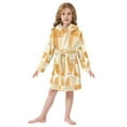 thumbnail image 6 of FORMRS Niños Bathrobe Unisex Hooded Robe Soft Plush Pajamas Sleepwear, Size 7-9T, Geometric Circles, 6 of 7