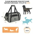 thumbnail image 2 of Transportín para mascotas de lado suave, cómodo, 17 pulgadas, para viajes en avión, bolsa de mano portátil para perros para animales pequeños, gatos, gatitos, cachorros, gris humo, 2 of 5