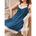 thumbnail image 5 of Avidlove Women Sleevless Nightgown V Neck Chemise Sleep Dress Nightwear Lace Nightdress Sleepwear, 5 of 6