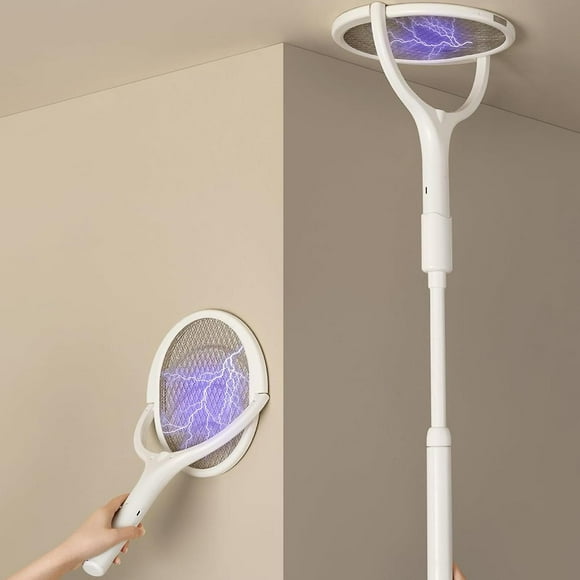 NICEGOU Rotating Head Rechargeable Fly Swatter Electric Fly Swatter Racket Bug Zapper Racket Indoor Bug Zapper Indoor Fly Zapper Repellent