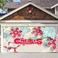 thumbnail image 2 of Ramiter Christmas Garage Door Tapestry Background Wall Cloth Colorful Candy Snowman Gift Pattern Festive Party Decoration Fabric Tapestry Tapestry for Room, 2 of 4