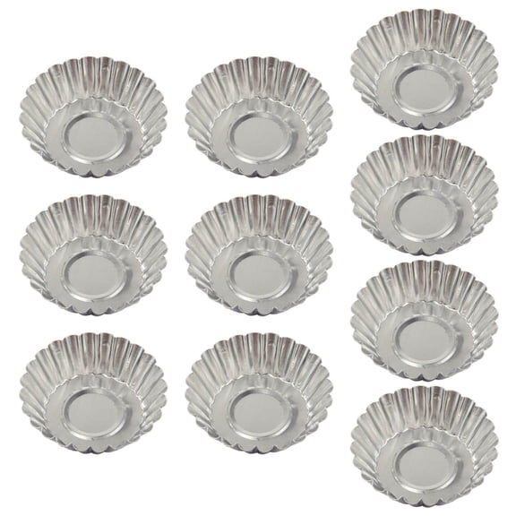 10Pcs Eggs Tart Molds Aluminium Mini Tart Pans Mini Cupcakes Cake Muffins Cookie Molds Bakings Cups for Bakings