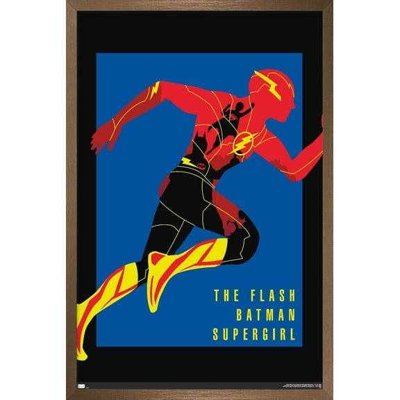 DC Comics Movie The Flash - Heroes Wall Poster, 22.375" x 34" Framed