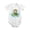 White, variant on Little Elf Surfing On Lotus Baby Bodysuit, 100% Cotton Short Sleeve Snap Romper, 0-12 Months