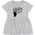thumbnail image 3 of Inktastic Someone in Indiana Loves Me Girls Baby Dress, 3 of 5