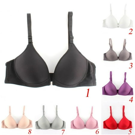 

Women Front Closure Bra Wirefree Push Up Bra Plus Size Everyday Bras