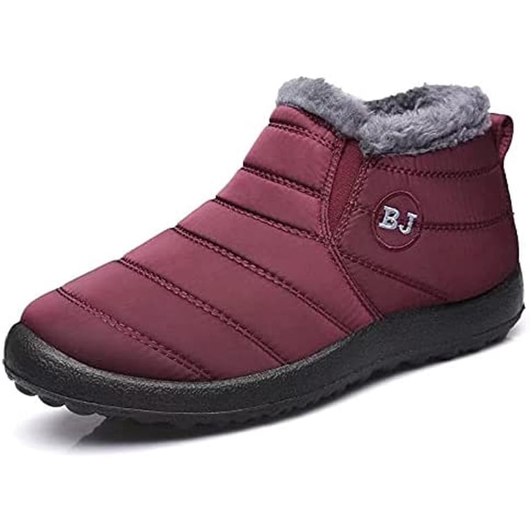 BJ Men’s Brown Quilted Slip-On Fleece-Lined Winter Boots Size 8.5US In like new condition duck boot inspired Van main image 3