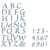 Plaid Simply Stencil Set. Alphabet & Number, 2 Pieces