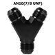thumbnail image 2 of Muyoka 6AN/ 8AN/ 10AN Y Adaptador de bloque Acoplador Unión Divisor de montaje Aleación de aluminio Rosca macho Acoplamiento abocinado Unión Y Bloque Divisor Adaptador de manguera Conector de tubería Muyoka Hogar, 2 of 2
