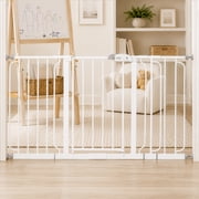 Regalo 56 Inch Extra Wide Walk-Through Baby Safety Gate, White