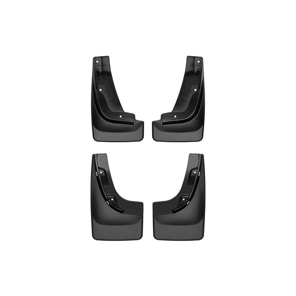 WeatherTech Custom No Drill Splash Guard MudFlaps compatible with 2018-2026 Jeep Compass, Front & Rear Set - Black