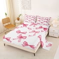 thumbnail image 2 of Erosebridal Watercolor Bow Knot Bed Sheets 4pcs for Girls Women,Teens Kawaii Bowtie King Sheets,Lightweight Room Decor, 2 of 5