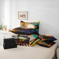 thumbnail image 6 of Homewish Female Men Adults Ball Gamer Baseball Bedding Comforter Set 7pcs,Abstract Vintage Graffiti Splash Queen Bedding Sets Super Cozy,Sport Theme Queen Sheet Sets,Super Cozy Room Decor, 6 of 8