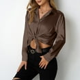thumbnail image 5 of Dgankt Shirts for Women Casual Comfortable Long Sleeved ButtonTop Blouse,Size S-2XL, 5 of 6