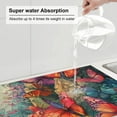 thumbnail image 5 of Sikiie Butterflies On Rocky Cliff Dish Drying Mat, Kitchen Counter Mat, Self Drying Mat for Kitchen Counter Dish Drying Pad ,for Dishes, Utensils, Pots and Pans(24" x 18"), 5 of 7
