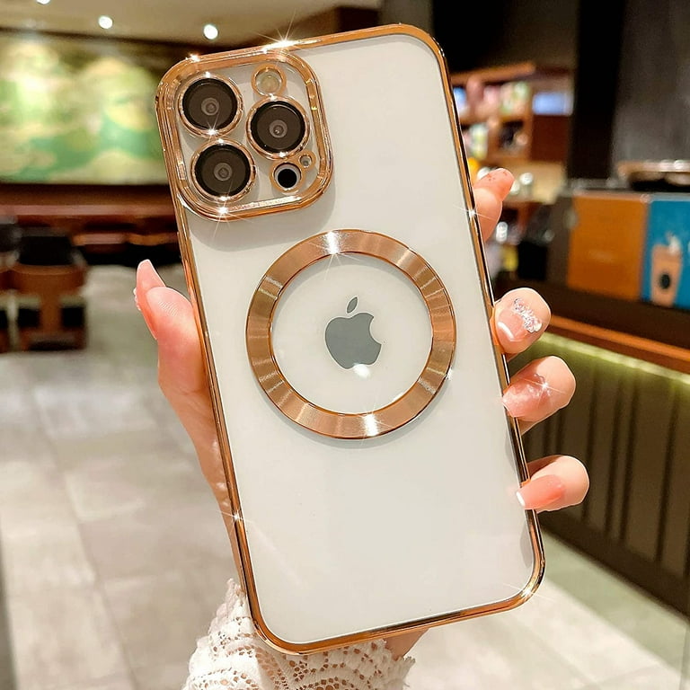 Compatible with iPhone 13 Pro Max Magnetic Case, Luxury Plating