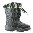 thumbnail image 2 of New Womens Winter Snow Boots Mid Calf Warm Rubber Wellies Flat Fashion Lace Shoes, 2 of 4