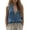 Blue, variant on Promotion Sale! Women Spring V Neck Pocket Sleeveless Cotton Linen Casual Vest XXXL Size Black