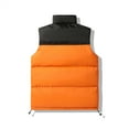 thumbnail image 4 of dzxyzu Men's Puffer Vest Quilted Sleeveless Puffy Jacket Outerwear Winter Outdoor Warm Coats Water-Resistant Waistcoat Jacket Orange, 4 of 8