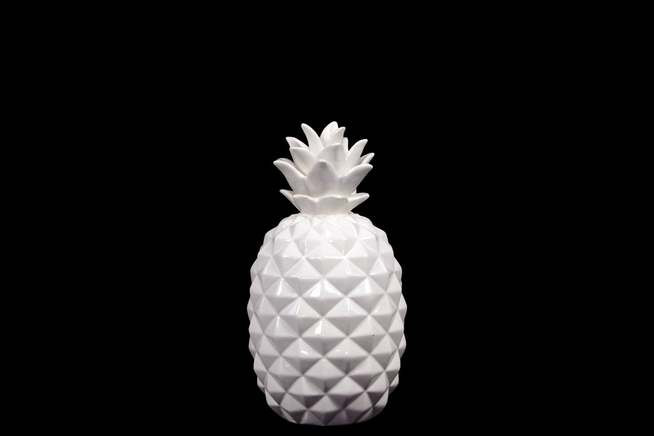 Ceramic pineapple decor showpiece beautifully sculpted w/ realistic