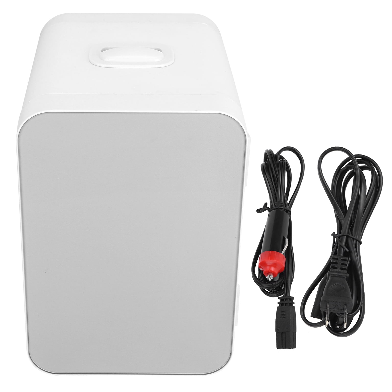 Mini Car Cooler Warmer, Car Refrigerator, Silver For Office Travel Home Car US Plug 110V