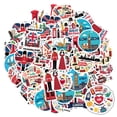 thumbnail image 5 of 35pcs-100pcs British Sticker Pack Stationery Stickers Travel Stickers Kids Stickers for Suitcase Laptop Guitar, 5 of 9