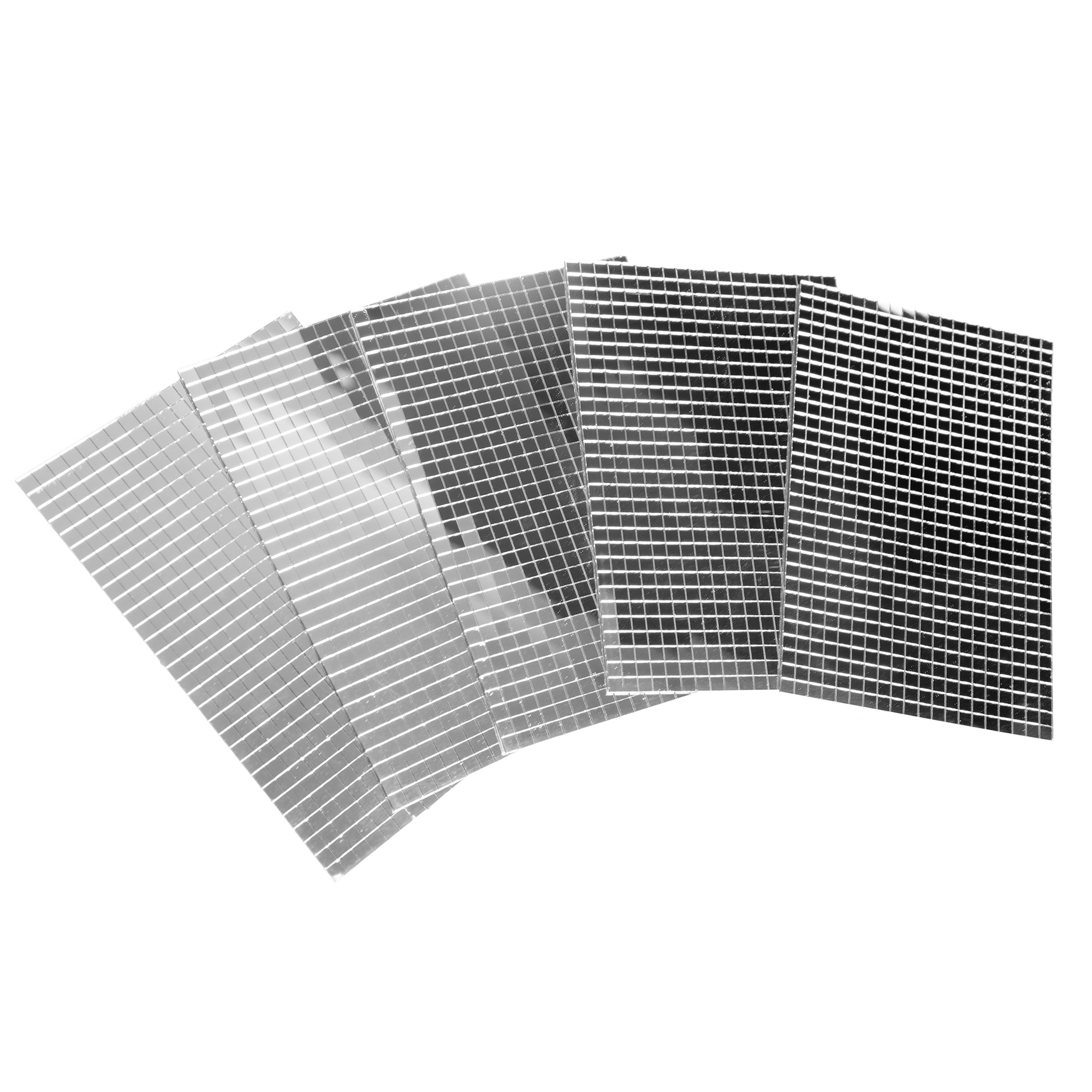 Hello Hobby Mirrored Mosaic Tiles Set, 5 x 5 mm, 5 Sheets, 10 x 15 cm