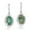Other, variant on Simply Elegant Oval Shaped Green Turquoise Sterling Silver Dangle Earrings