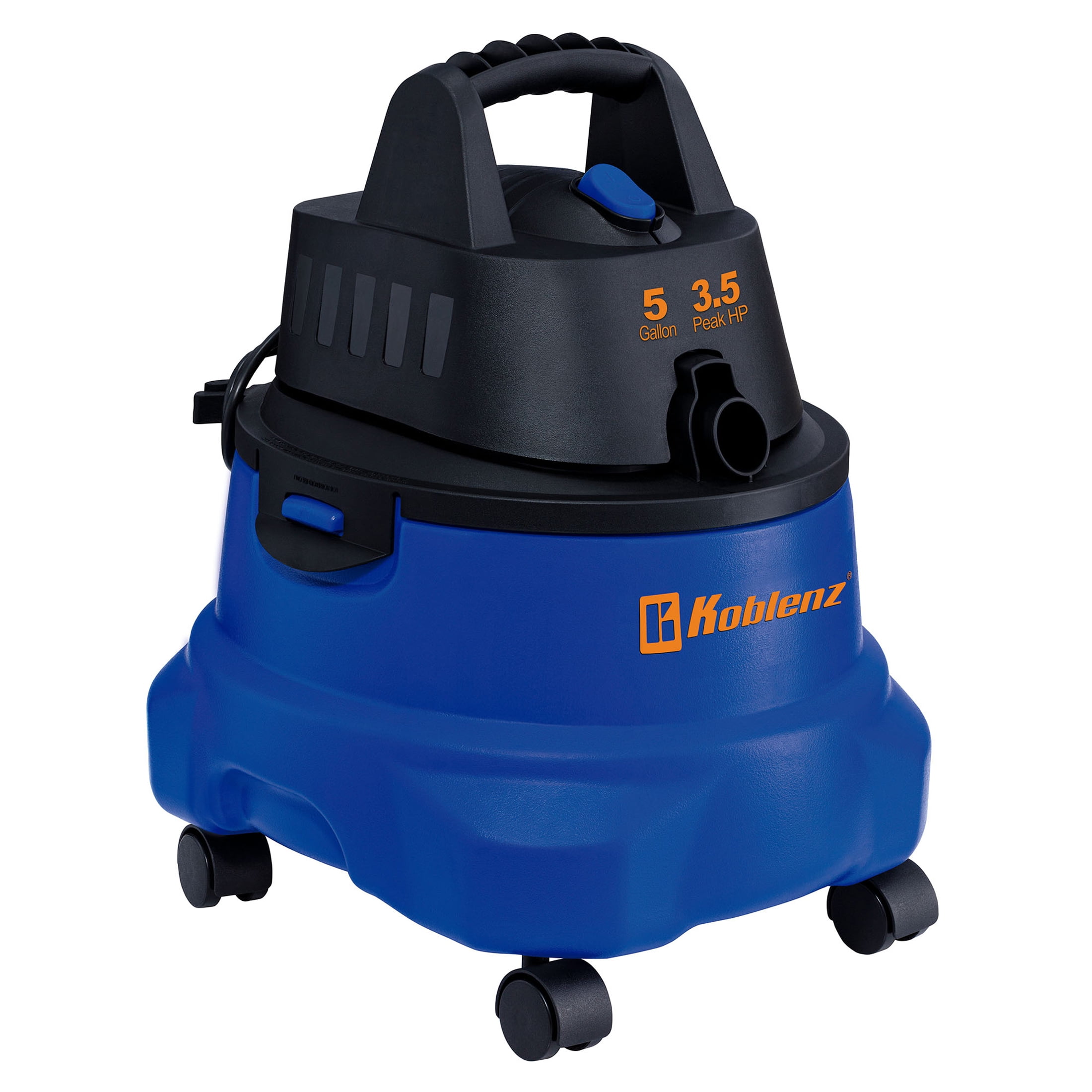 KOBLENZ 5 Gallon Wet/Dry Shop Vacuum with 3.5 Peak HP for Cars, Garage, Home or Workshop (WD 5 L2)