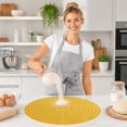 thumbnail image 4 of 11.8 Inch Thick Silicone Baking Mat, Non-Slip Dough Work Surface, Pastry Mat for Kneading and Pie Crust(Yellow), 4 of 7
