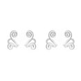 thumbnail image 1 of Sonducket 1 par de pendientes de aleación para mujer, elegantes pendientes galvanizados que no se destiñen, adorno de joyería, regalo de Plata 2Conjunto, 1 of 6