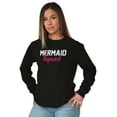 thumbnail image 3 of Mermaid Squad Bachelorette Birthday Women Plus Size Long Sleeve Graphic Tee Brisco Brands 2X, 3 of 5
