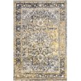 thumbnail image 3 of nuLOOM Tapis Vintage Médaillon Lilah, 5 Pieds Carré, Or, 3 of 8