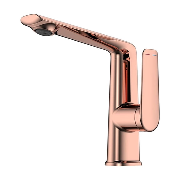 Robinet de Salle de Bain de Luxe pour Évier, Eau Chaude et Froide, Laiton, Chrome, Noir, Or Brossé