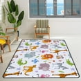 thumbnail image 2 of FREEAM Soft Foam Nursery Area Rugs Funny Baby Savanna Animals Elephant Non Slip Play Mats for Kids Boys Girls Playing Room Living Room80x58 inch, 2 of 6