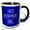 Black/White, variant on 3drose, Drawings of Computer Keyboard Keys Alt, Control, Del, White on Blue, 11oz Two-tone Black Mug