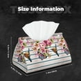 thumbnail image 6 of Goofa Bird and Floral Pattern Triangle Square Tissue Box Cover, Modern PVC Leathe Facial Paper Holder,Decorative Holder/Organizer for Bathroom Vanity Countertop, 6 of 9