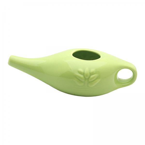 Cerámica Neti can,Irrigador nasal de cerámica Neti Pot de 250 ml Durable,Olla para limpieza de nariz Agarre cómodo Uso doméstico,Olla con boquilla cómoda para viajar Fácil de limpiar,Olla