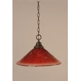 thumbnail image 1 of Toltec Lighting 10-DG-716 Chain Hung Pendant Shown In Dark Granite Finish With 16 Raspberry Crystal Glass, 1 of 3
