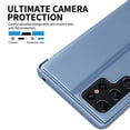 thumbnail image 2 of TECH CIRCLE Phone Case for Samsung Galaxy S26 Ultra PC+PU Leather Case Luxury Mirror Slim Electroplate Flip Stand 360 Full Body Shockproof Protective Flip Folio Cover,A, 2 of 7