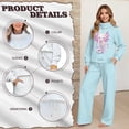 thumbnail image 4 of Renewold Track Suit Women 2 Piece Lounge Sets for Women Comfiest Airport Outfits Matching Set Mockneck Sweatshirts Straight Leg High Waisted Sweatpants, Axolotl Cup Print Blue, S, 4 of 7
