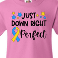 thumbnail image 4 of Inktastic Just Down RIght Perfect Down Syndrome Awareness Ribbon Youth T-Shirt, 4 of 5