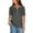 Dark Gray#1, variant on Fartey Summer Tops for Women 2025 V Neck Button Shirts Slim Fit Short Sleeve Tunic Tshirts Business Casual Solid Color Work Blouses Brown M
