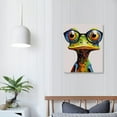 thumbnail image 3 of ONETECH Cute Frog Graffiti Art Canvas Paintings Abstract Animals Posters and Prints on Canvas Wall Art Picture for Living Room Decor (Frog1, 16x20in), 3 of 4