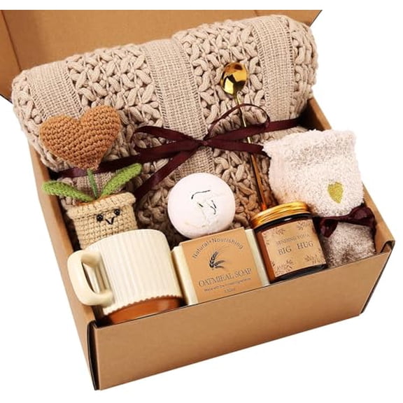 Get Well Soon Gift Baskets for Women Self Care Gifts, Spa Care Package After Surgery Inspirational Thinking of You Sympathy Gifts, Birthday Christmas Gift for Women Friends Mom Sister Grandma