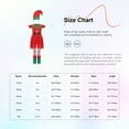 thumbnail image 7 of Aislor Christmas Elf Outfit for Girls 5Pcs Santa Helper Dress Suit with Hat Shoes Belt Striped Socks Red 120cm, 7 of 7