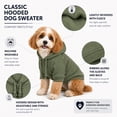 thumbnail image 2 of Pet Life ® 'American Classic' Fashion Plush Cotton Hooded Dog Sweater, 2 of 5