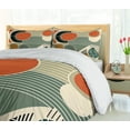 thumbnail image 4 of Ambesonne Monstera Duvet Cover Set, Abstract Boho Mid Century, Queen, Burnt Orange Pale Khaki, 4 of 6